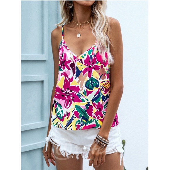 Floral Print Cami Top - Picture 5 of 6